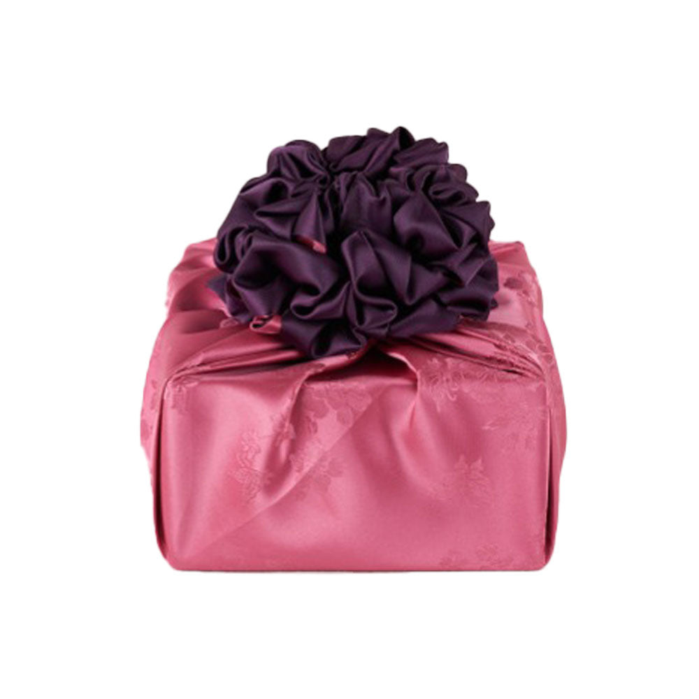 Korean traditional double sided silk yarn wrapping fabric [Indi pink/Wine]