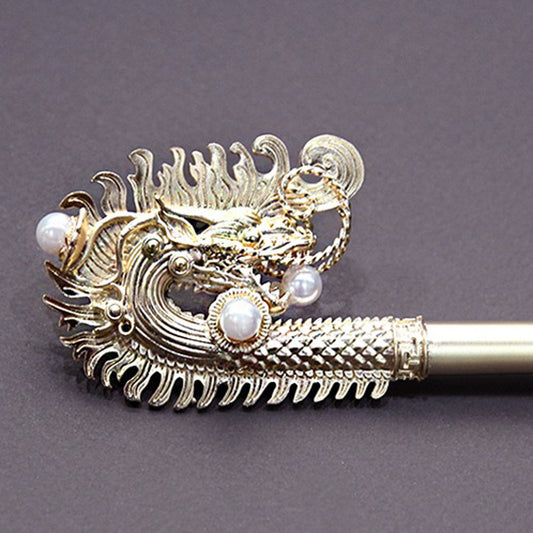 Korean traditional dragon hairpin Binyeo [Gold]