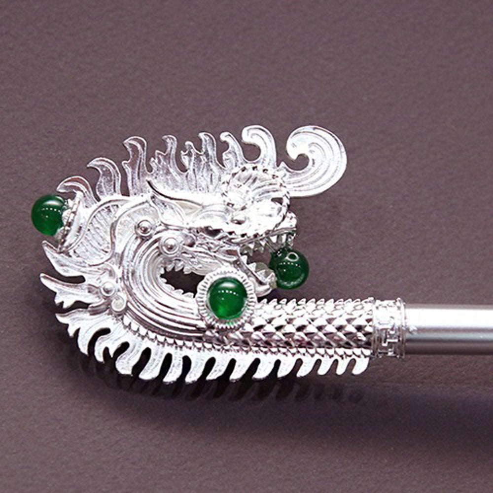 Korean traditional dragon hairpin Binyeo [Silver]