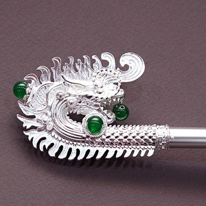 Korean traditional dragon hairpin Binyeo [Silver]