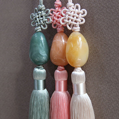 Korean traditional hanbok 3 colored jade pendant Norigae [A]