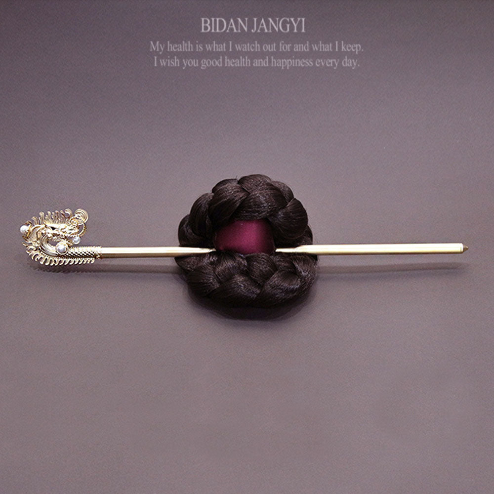 Korean traditional dragon hairpin Binyeo [Gold]