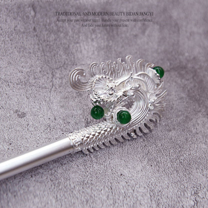 Korean traditional dragon hairpin Binyeo [Silver]