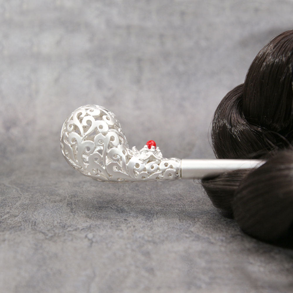 Korean traditional enameling hairpin Binyeo [Flower]
